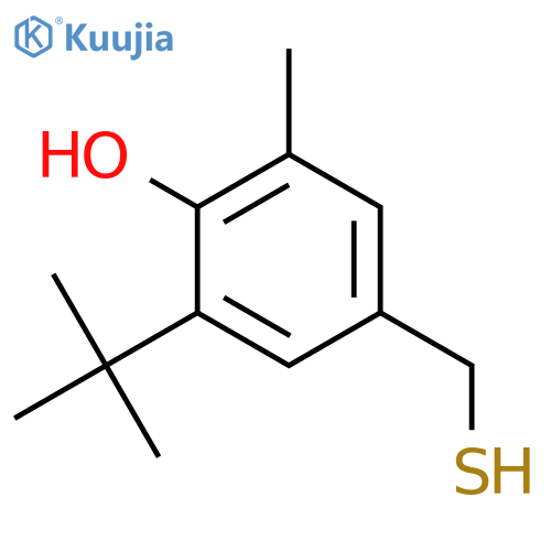 Phenol, 2-(1,1-dimethylethyl)-4-(mercaptomethyl)-6-methyl- structure