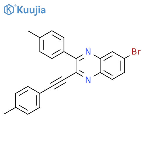 6-Bromo-3-(p-tolyl)-2-(p-tolylethynyl)quinoxaline structure