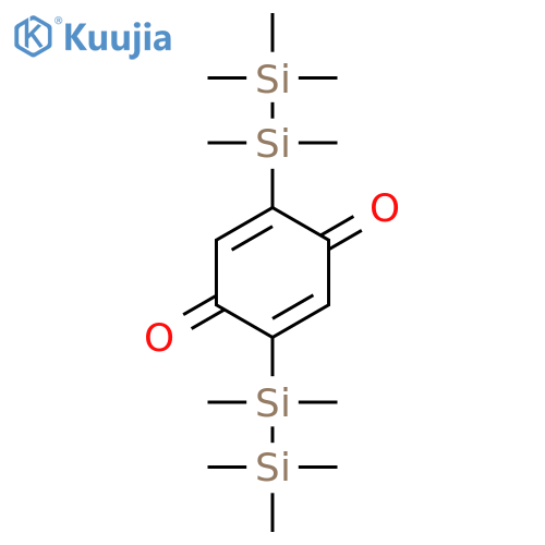 2,5-Cyclohexadiene-1,4-dione, 2,5-bis(pentamethyldisilanyl)- structure