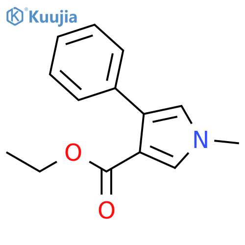 1H-Pyrrole-3-carboxylic acid, 1-methyl-4-phenyl-, ethyl ester structure