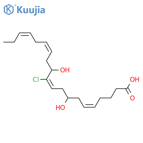 11-Chloro-8,12-dihydroxy-5,10,14,17-eicosatetraenoic acid structure