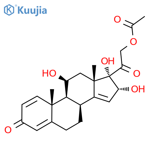 (11β,16α)-21-(Acetyloxy)-11,16,17-trihydroxypregna-1,4,14-triene-3,20-dione structure