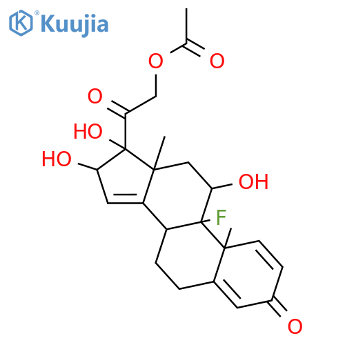 (11b,16a)-21-(Acetyloxy)-9-fluoro-11,16,17-trihydroxy-pregna-1,4,14-triene-3,20-dione structure