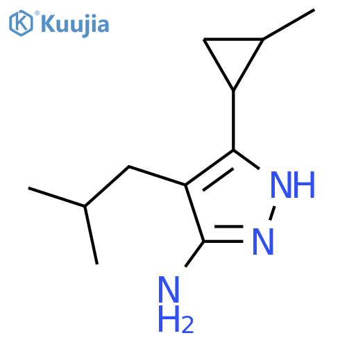3-(2-methylcyclopropyl)-4-(2-methylpropyl)-1H-pyrazol-5-amine structure