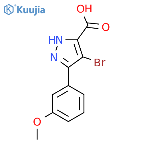 4-Bromo-3-(3-methoxyphenyl)-1H-pyrazole-5-carboxylic acid structure