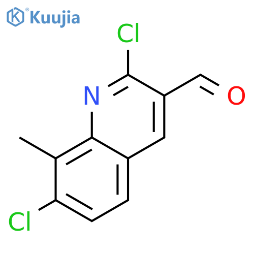 2,7-dichloro-8-methylquinoline-3-carbaldehyde structure