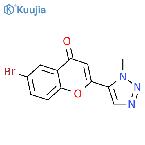 4H-1-Benzopyran-4-one,6-bromo-2-(1-methyl-1H-1,2,3-triazol-5-yl)- structure