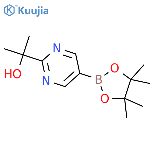 2-[5-(tetramethyl-1,3,2-dioxaborolan-2-yl)pyrimidin-2-yl]propan-2-ol structure