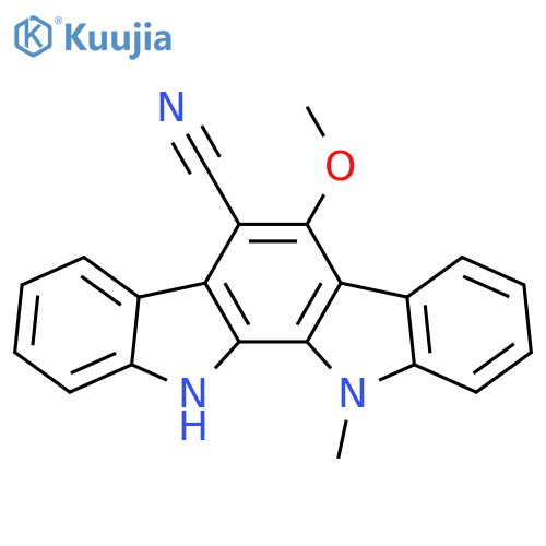 Indolo[2,3-a]carbazole-5-carbonitrile,11,12-dihydro-6-methoxy-11-methyl- structure