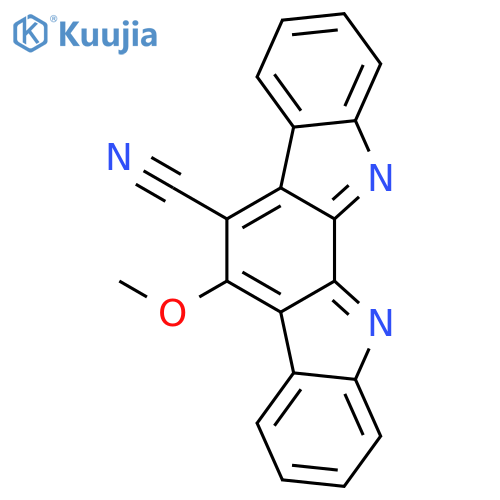 Indolo[2,3-a]carbazole-5-carbonitrile,11,12-dihydro-6-methoxy- structure