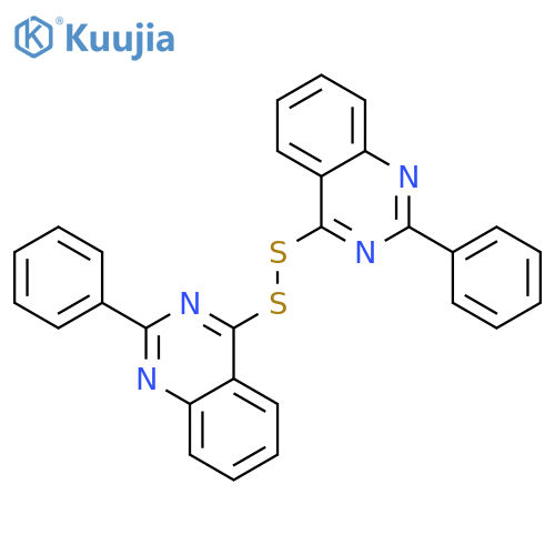 Quinazoline, 4,4'-dithiobis[2-phenyl- structure