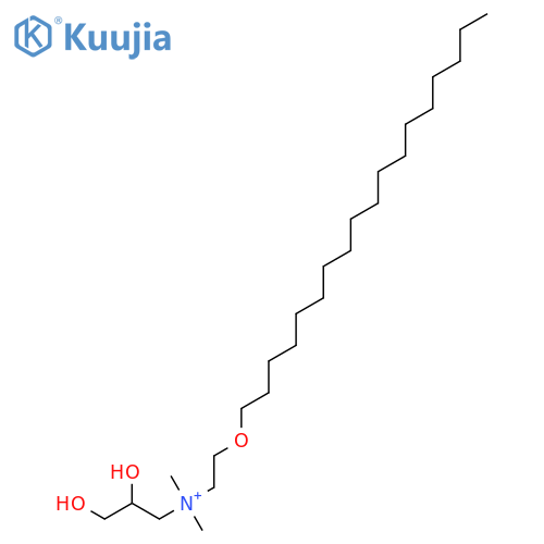1-Propanaminium,2,3-dihydroxy-N,N-dimethyl-N-[2-(octadecyloxy)ethyl]-, iodide (1:1) structure
