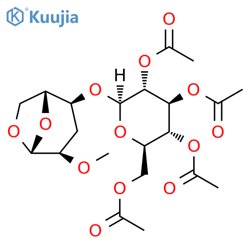 b-D-ribo-Hexopyranose,1,6-anhydro-3-deoxy-2-O-methyl-4-O-(2,3,4,6-tetra-O-acetyl-b-D-glucopyranosyl)- structure