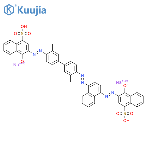 Disodium;2-[[2-methyl-4-[3-methyl-4-[[4-[(1-oxido-4-sulfonaphthalen-2-yl)diazenyl]naphthalen-1-yl]diazenyl]phenyl]phenyl]diazenyl]-4-sulfonaphthalen-1-olate structure