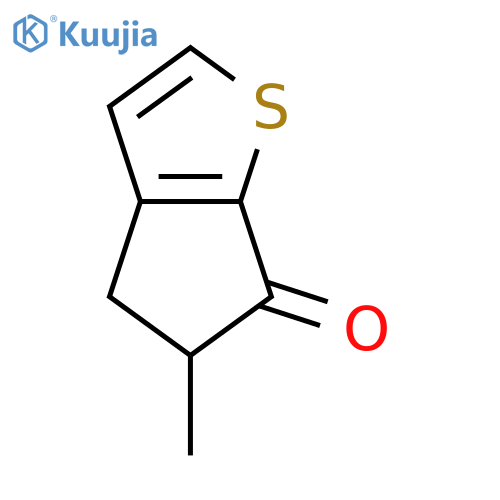 5-methyl-4,5-dihydrocyclopenta[b]thiophen-6-one structure
