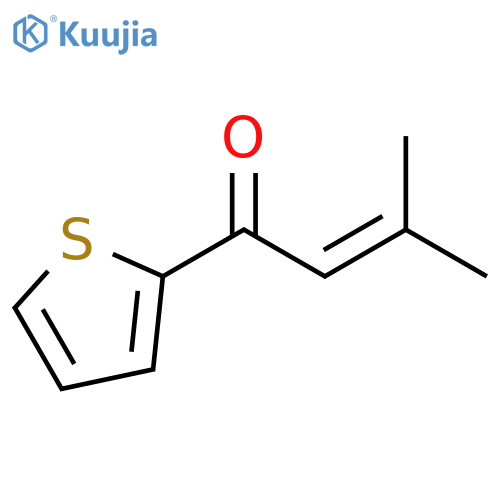 3-methyl-1-(2-thienyl)but-2-en-1-one structure
