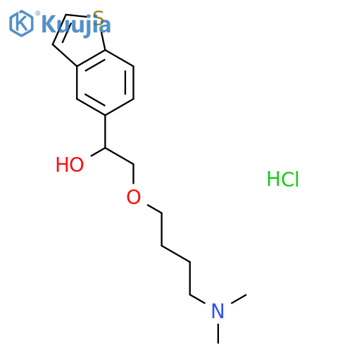Benzo[b]thiophene-5-methanol,a-[[4-(dimethylamino)butoxy]methyl]-,hydrochloride (1:1) structure