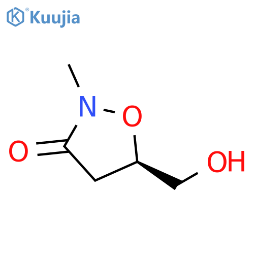 3-Isoxazolidinone, 5-(hydroxymethyl)-2-methyl-, (R)- structure