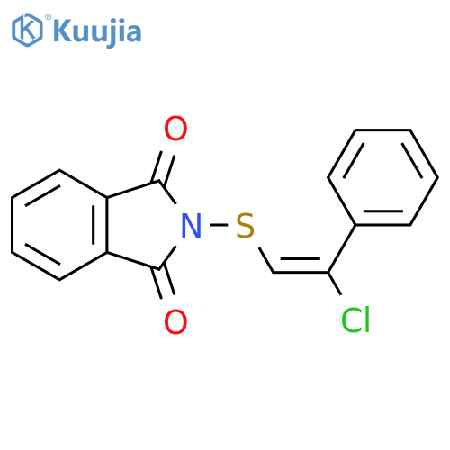 1H-Isoindole-1,3(2H)-dione, 2-[(2-chloro-2-phenylethenyl)thio]-, (E)- (9CI) structure