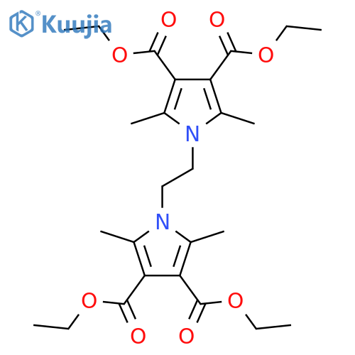 tetraethyl 1,1'-ethylenebis(2,5-dimethyl-1h-pyrrole-3,4-dicarboxylate) structure