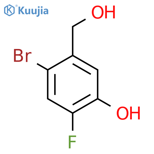 4-Bromo-2-fluoro-5-(hydroxymethyl)phenol structure