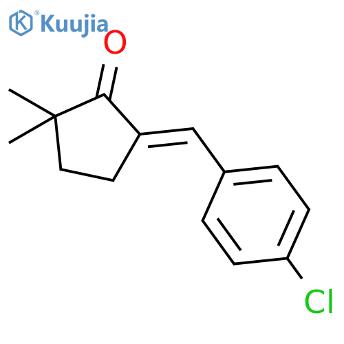 (E)-5[(4-chlorophenyl)methylene]-2,2-dimethylcyclopentanone structure