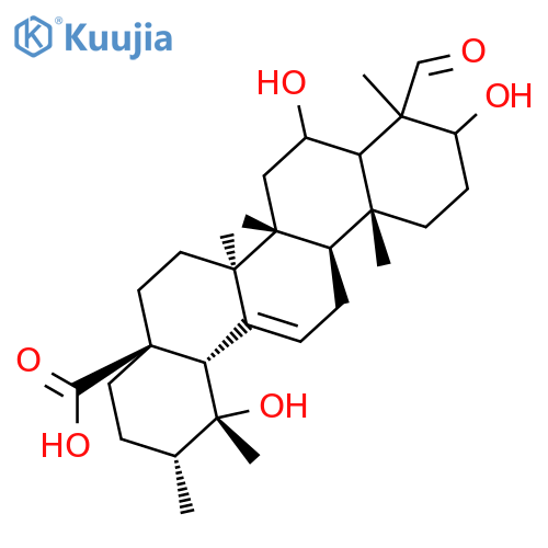 3,6,19-Trihydroxy-23-oxo-12-ursen-28-oic acid structure
