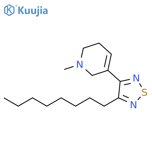 Pyridine, 1,2,3,6-tetrahydro-1-methyl-5-(4-octyl-1,2,5-thiadiazol-3-yl)- structure