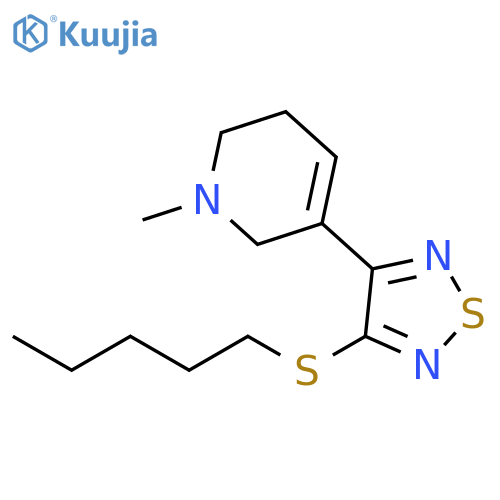 Pyridine,1,2,3,6-tetrahydro-1-methyl-5-[4-(pentylthio)-1,2,5-thiadiazol-3-yl]- structure