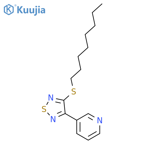 Pyridine, 3-[4-(octylthio)-1,2,5-thiadiazol-3-yl]- structure