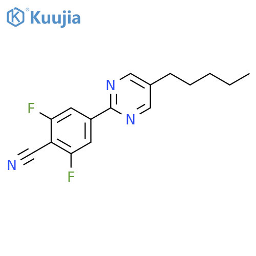 Benzonitrile, 2,6-difluoro-4-(5-pentyl-2-pyrimidinyl)- structure