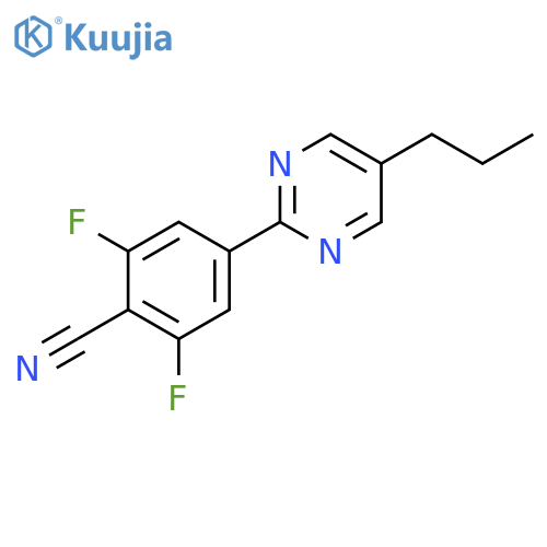 Benzonitrile, 2,6-difluoro-4-(5-propyl-2-pyrimidinyl)- structure