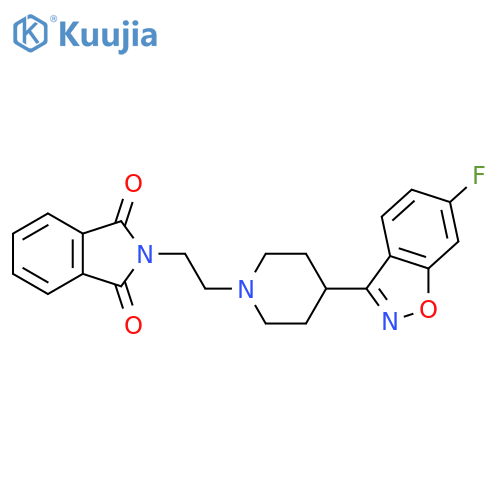 1H-Isoindole-1,3(2H)-dione, 2-[2-[4-(6-fluoro-1,2-benzisoxazol-3-yl)-1-piperidinyl]ethyl]- structure