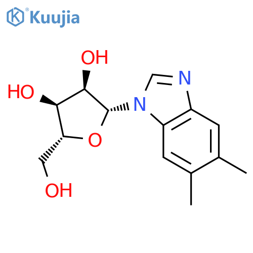 1H-Benzimidazole,5,6-dimethyl-1-a-D-ribofuranosyl- structure