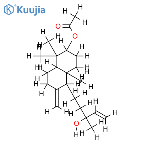 3alpha-acetyl-13beta-hydroxy-8(17)-14-labdadiene structure