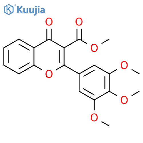 4H-1-Benzopyran-3-carboxylic acid, 4-oxo-2-(3,4,5-trimethoxyphenyl)-, methyl ester structure