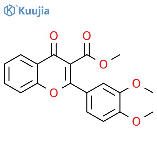 4H-1-Benzopyran-3-carboxylic acid, 2-(3,4-dimethoxyphenyl)-4-oxo-, methyl ester structure
