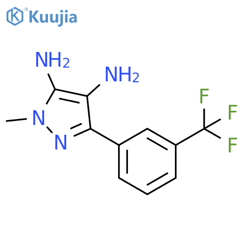 1H-Pyrazole-4,5-diamine, 1-methyl-3-[3-(trifluoromethyl)phenyl]- structure