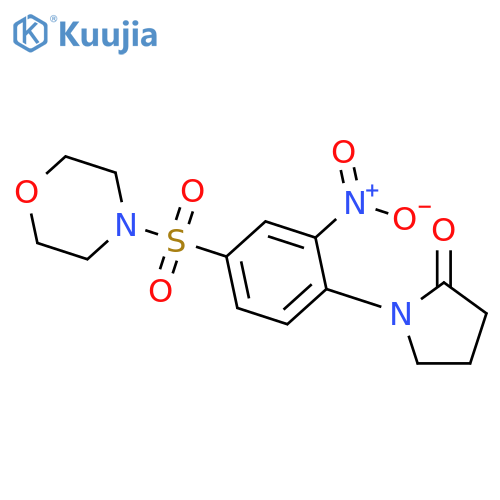 2-Pyrrolidinone,1-[4-(4-morpholinylsulfonyl)-2-nitrophenyl]- structure