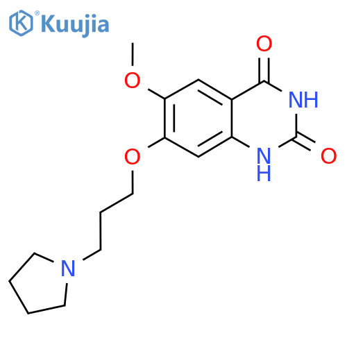 6-Methoxy-7-(3-(pyrrolidin-1-yl)propoxy)quinazoline-2,4-diol structure