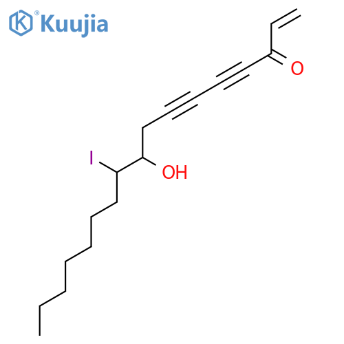 1-Heptadecene-4,6-diyn-3-one, 9-hydroxy-10-iodo- structure