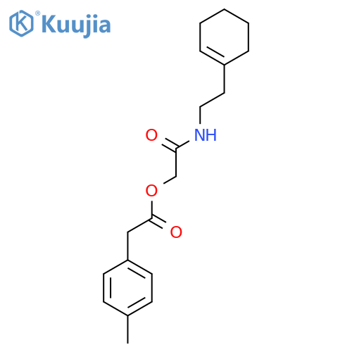 {[2-(cyclohex-1-en-1-yl)ethyl]carbamoyl}methyl 2-(4-methylphenyl)acetate structure
