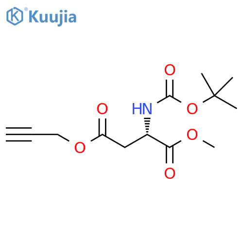 L-Aspartic acid, N-[(1,1-dimethylethoxy)carbonyl]-, 1-methyl 4-(2-propyn-1-yl) ester structure