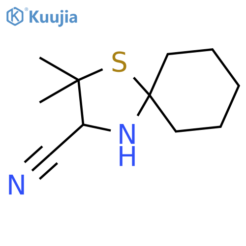 1-THIA-4-AZASPIRO[4.5]DECANE-3-CARBONITRILE, 2,2-DIMETHYL- structure