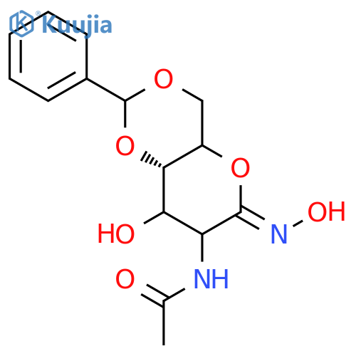 2-Acetamido-4,6-O-benzylidene-2-deoxy-D-gluconohydroximo-1,5-lactone structure