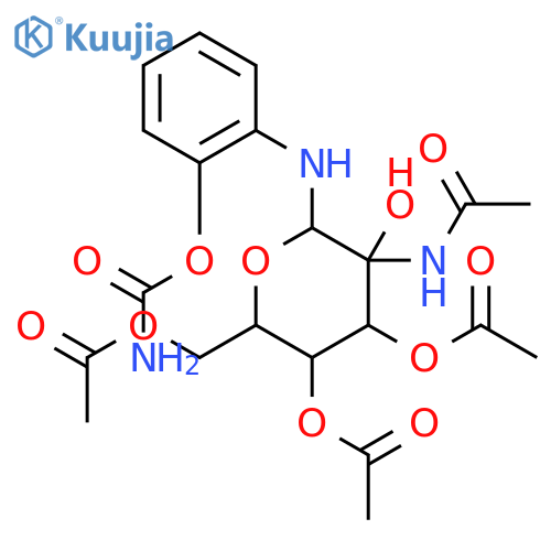 O-(2-Acetamido-3,4,6-tri-O-acetyl-D-glucopyranosylidene)amino N-phenyl Carbamate (E/Z Mixture) structure