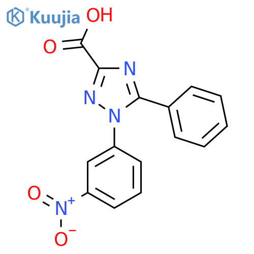 1H-1,2,4-Triazole-3-carboxylic acid, 1-(3-nitrophenyl)-5-phenyl- structure