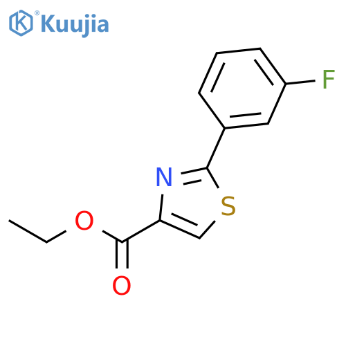 2-(3-Fluoro-phenyl)-thiazole-4-carboxylic acid ethyl ester structure