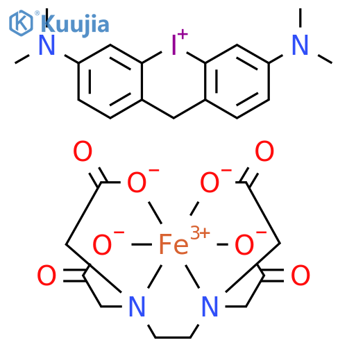 10H-Dibenz[b,e]iodinium, 3,7-bis(dimethylamino)-, (OC-6-21)-[[N,N'-1,2-ethanediylbis[N-[(carboxy-κO)methyl]glycinato-κN,κO]](4-)]ferrate(1-) (9CI) structure