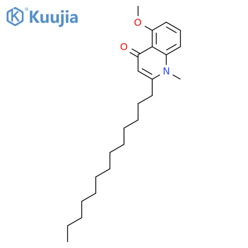 1,4-dihydro-5-methoxy-1-methyl-2-tridecylquinolin-4-one structure